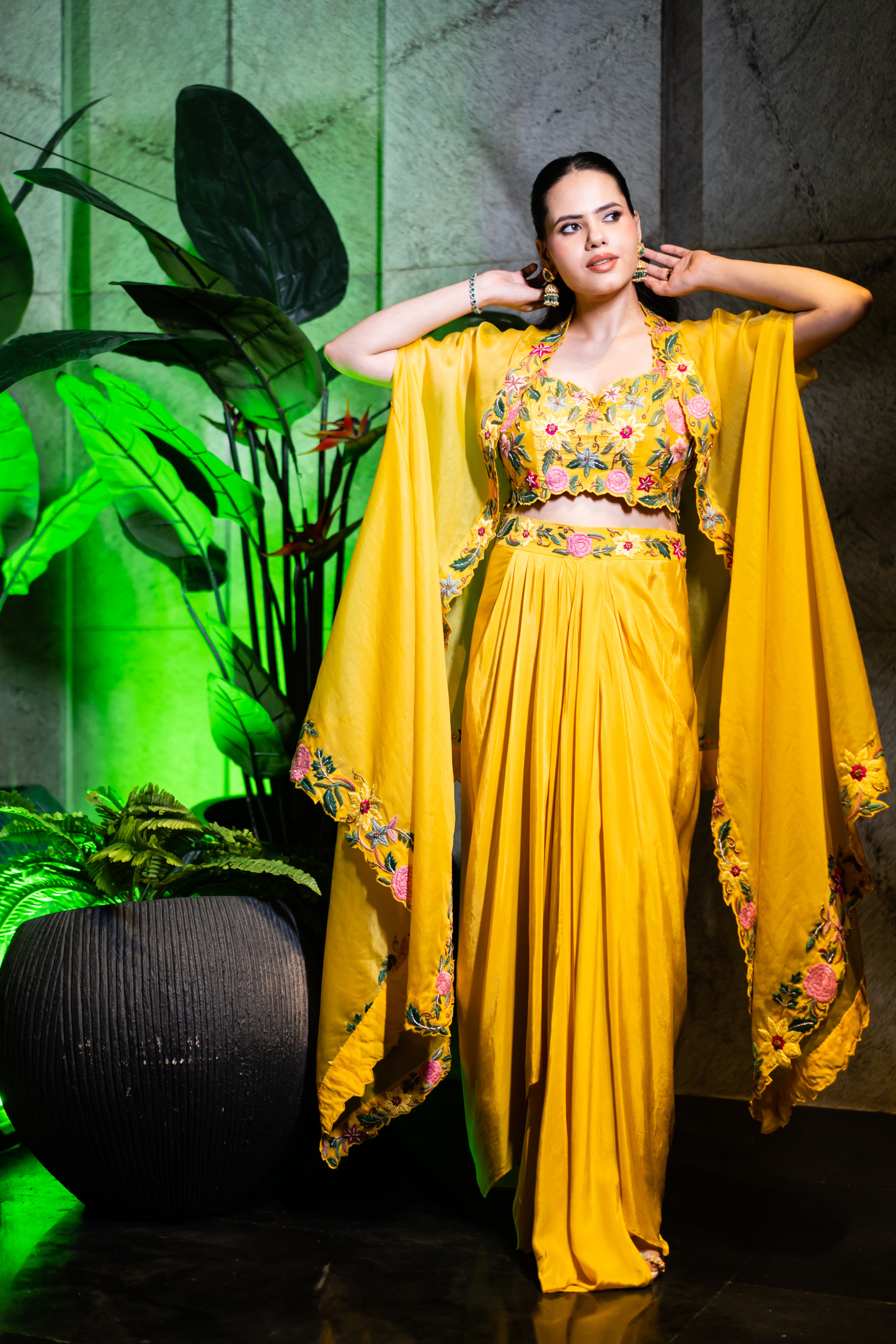 Long Cape Phool 3 Piece Set