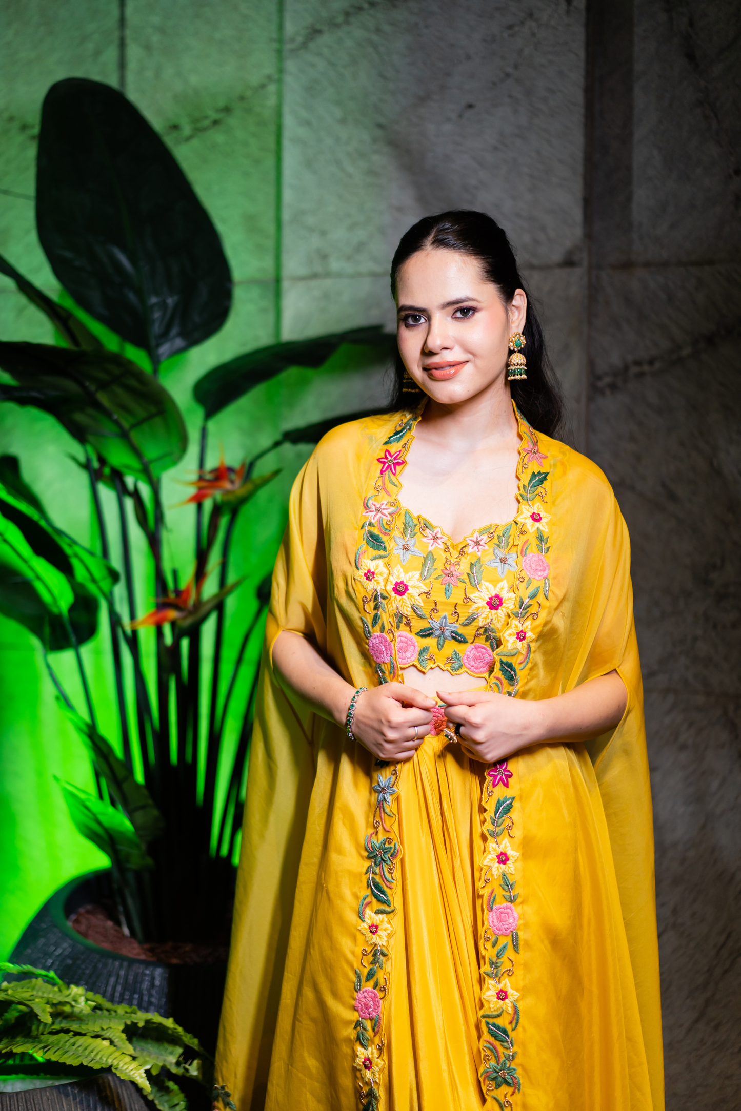 Long Cape Phool 3 Piece Set