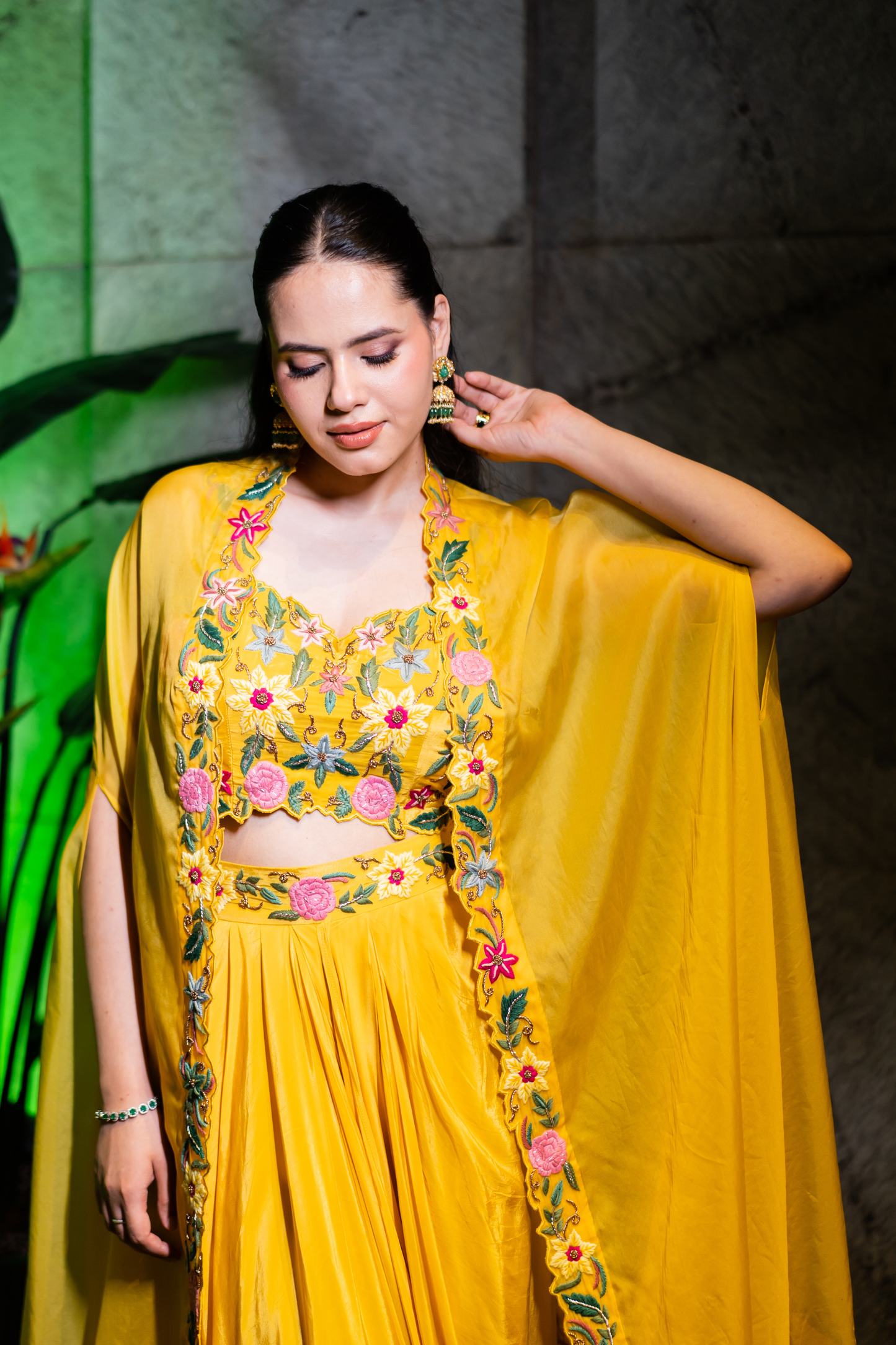 Long Cape Phool 3 Piece Set