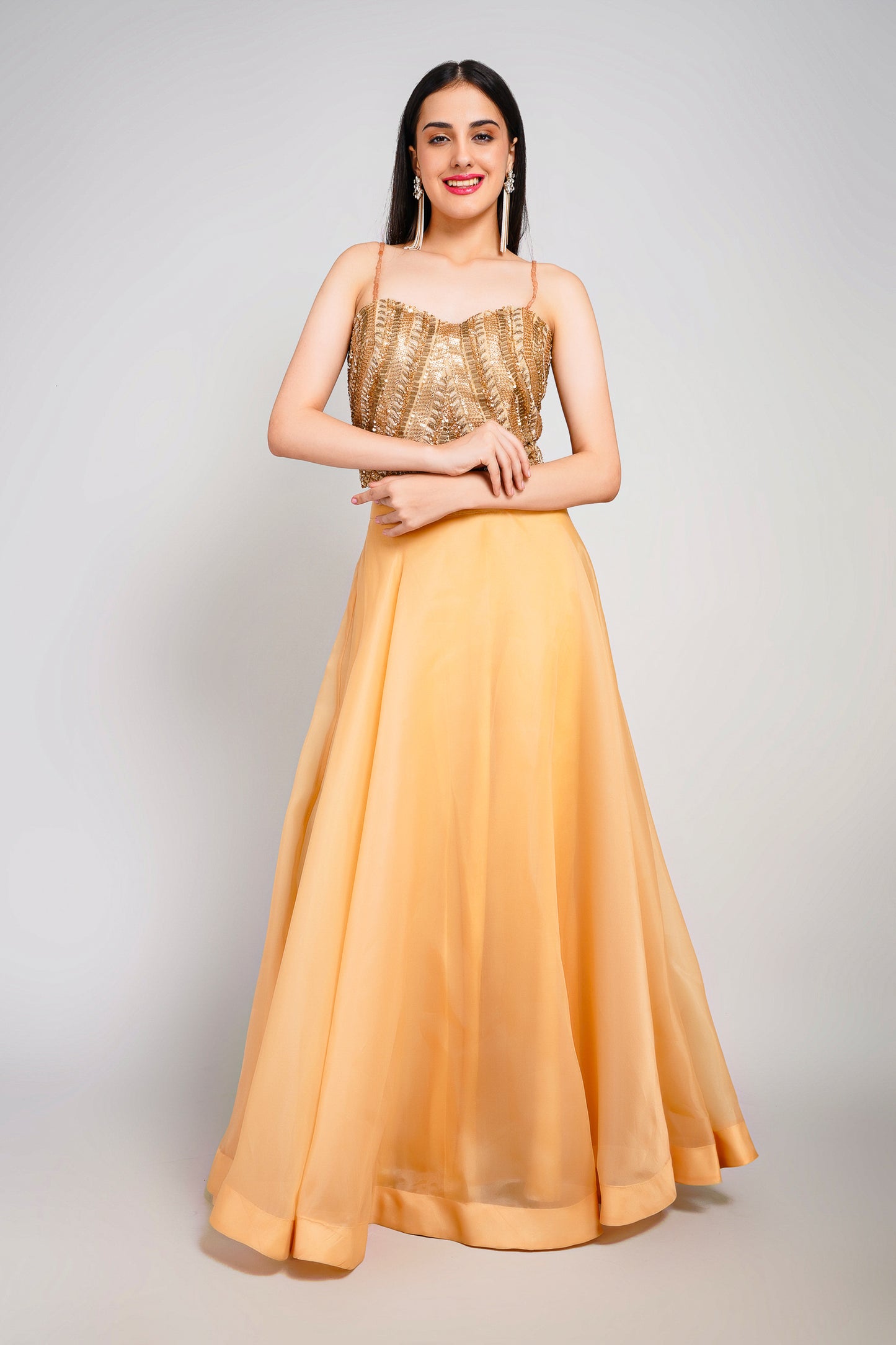 Midnight Luxe Lehenga Skirt Corset Blouse Set