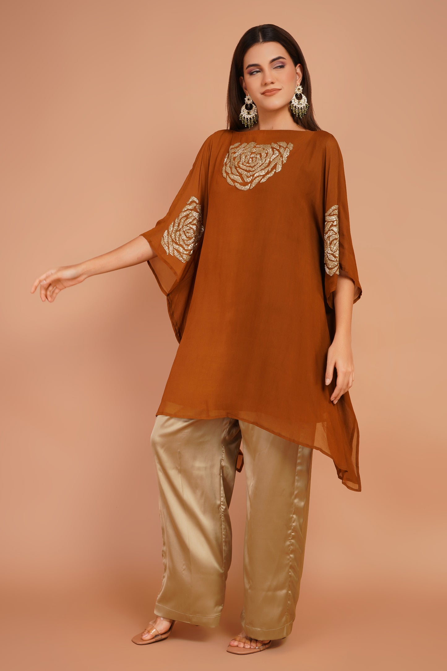 Kaftan & Satin Pant Set