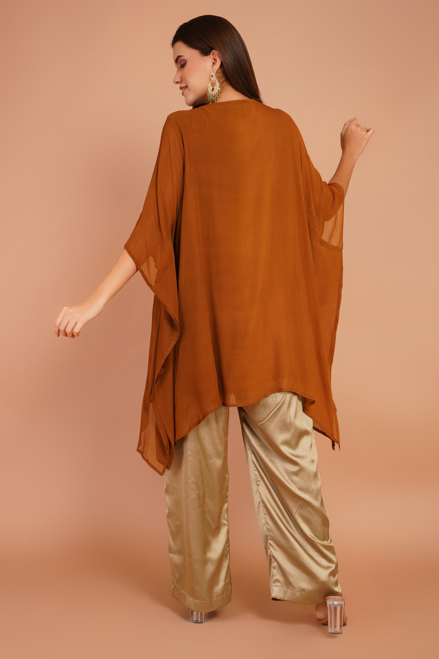 Kaftan & Satin Pant Set