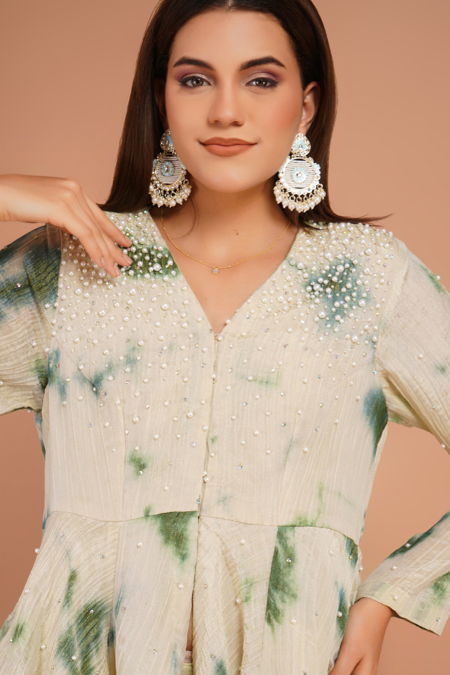 Tie-Dye Peplum & Sharara Set