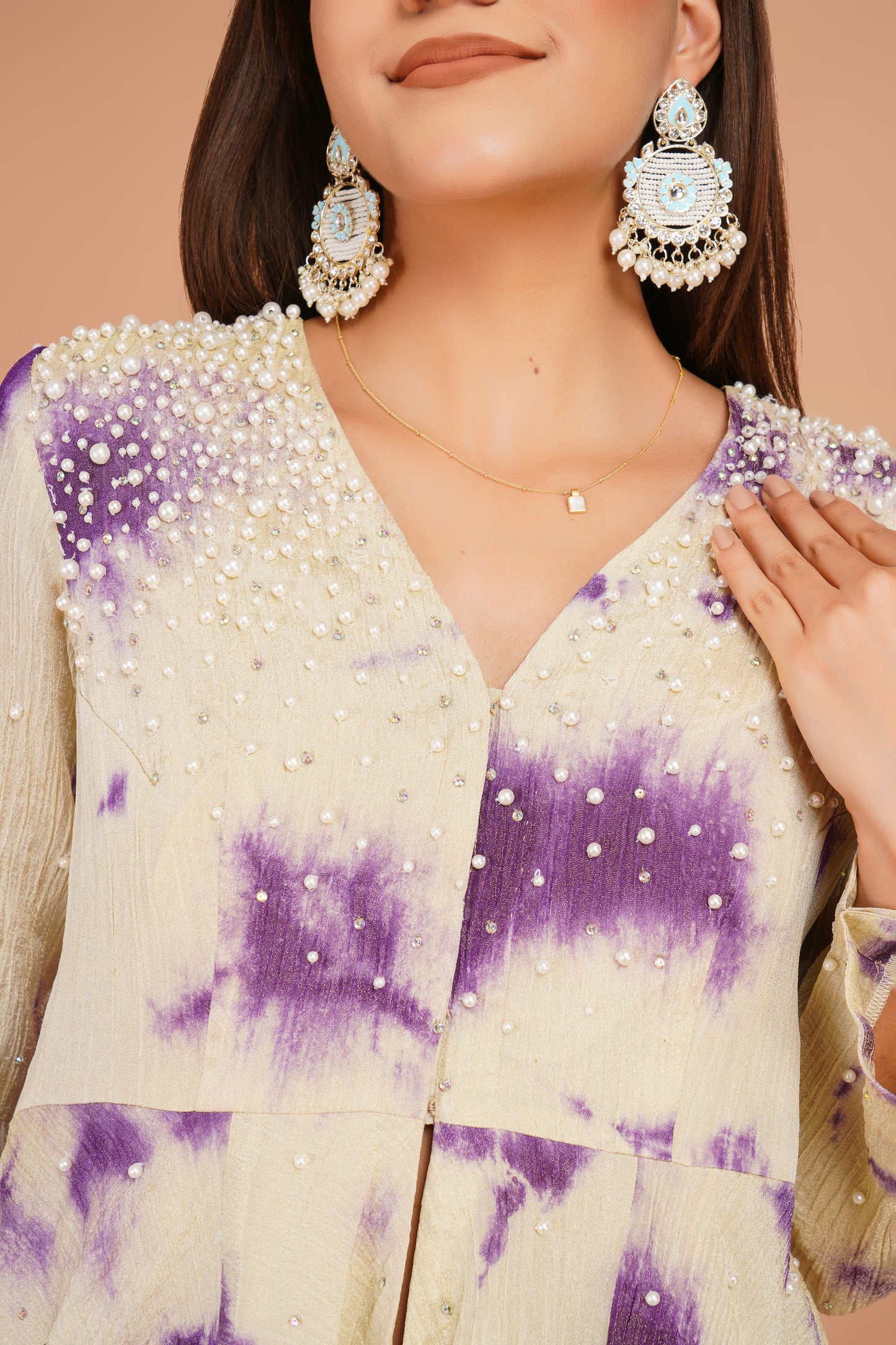 Tie-Dye Peplum & Sharara Set