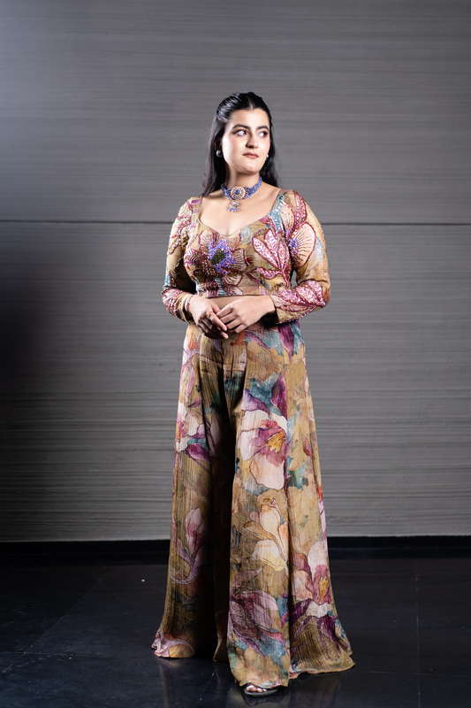 Floral Muse Pallazo Co-ord Set