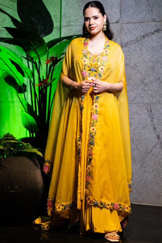 Long Cape Phool 3 Piece Set